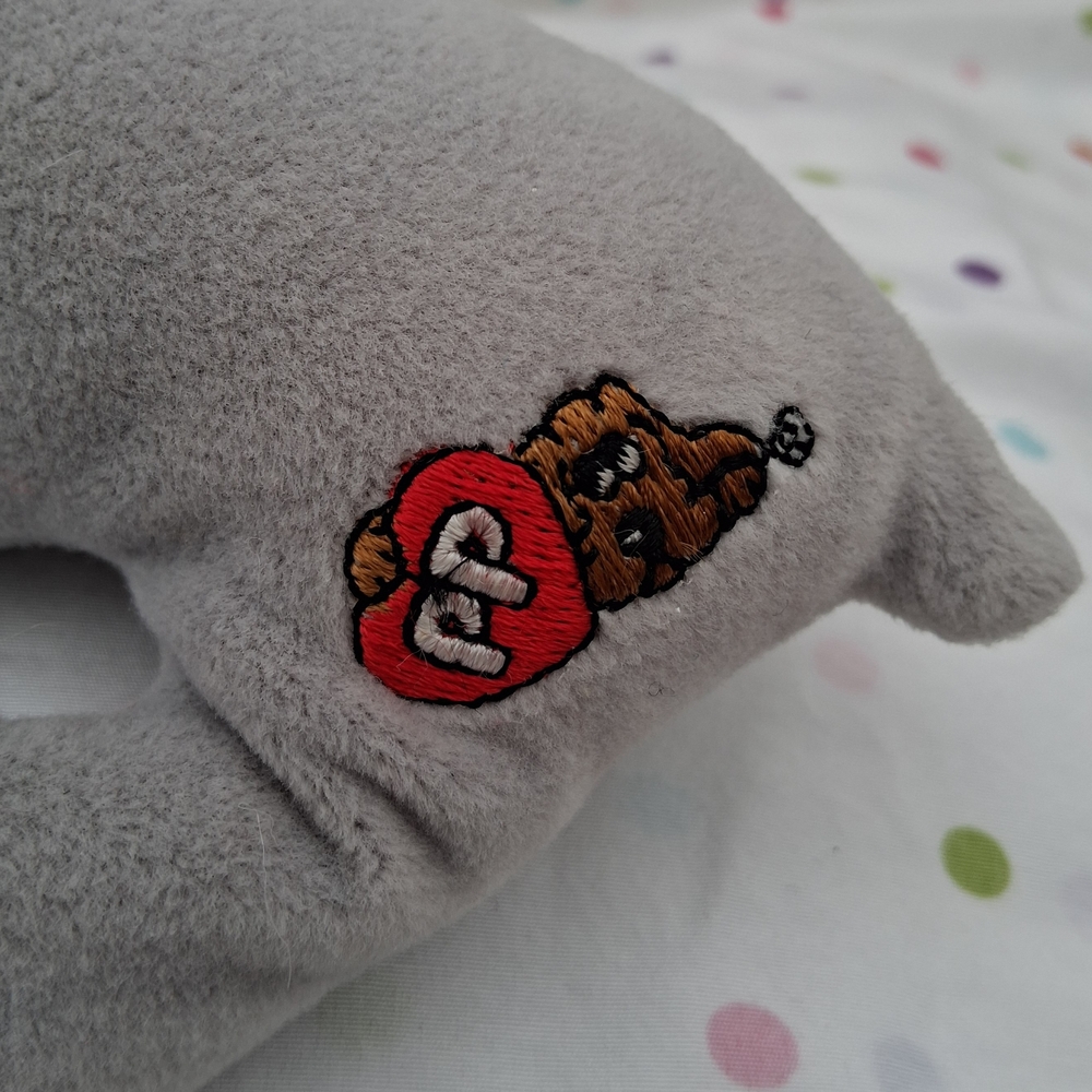 2 Vintage Tonka Pound Puppies Plush 8" Gray Dog/Brown Spots Gray Dog/Black Ears - Picture 2 of 8